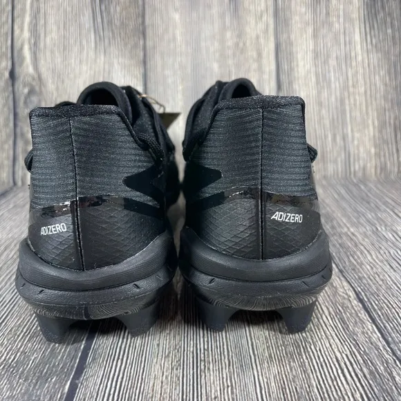 Adidas Adizero Afterburner 8 TPU Black/White Baseball Cleats Mens Sizes FZ4220