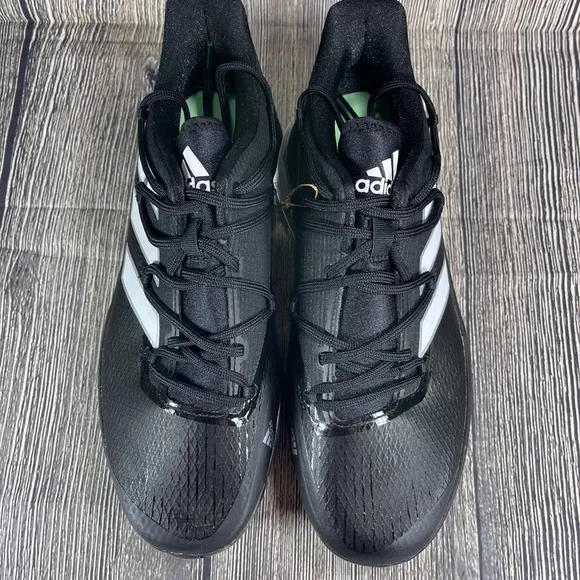 Adidas Adizero Afterburner 8 TPU Black/White Baseball Cleats Mens Sizes FZ4220