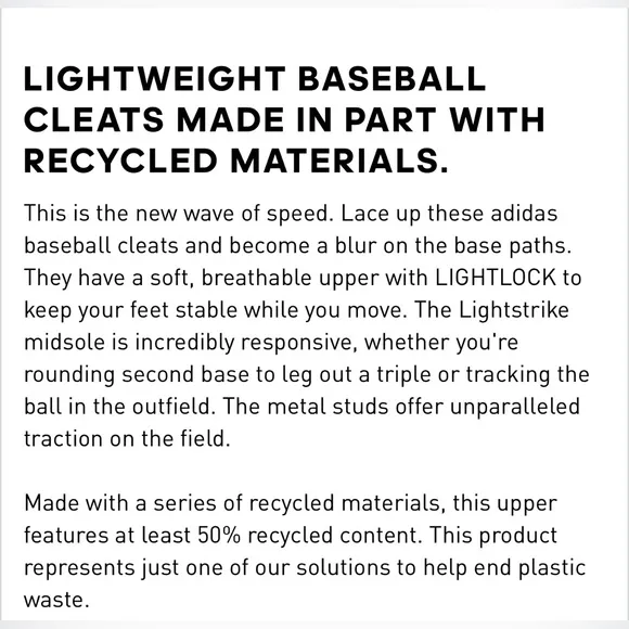 Adidas ADIZERO AFTERBURNER 9 NWV CLEATS Baseball Shoes