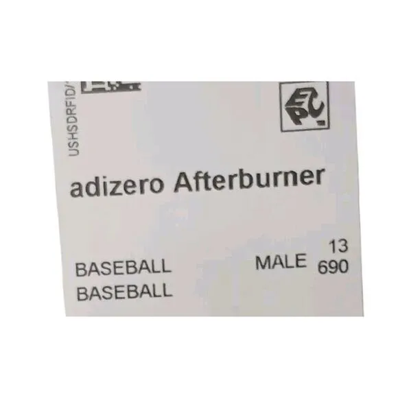 Adidas Adizero Afterburner Baseball Cleats Size 13.5 Black Orange Athletic NEW