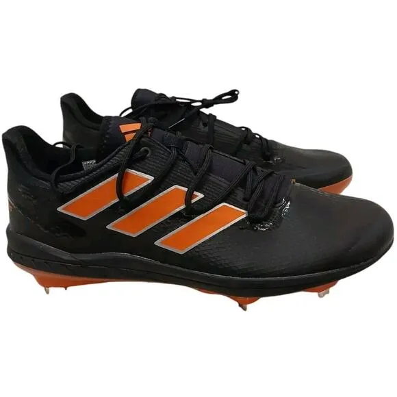 Adidas Adizero Afterburner Baseball Cleats Size 13.5 Black Orange Athletic NEW