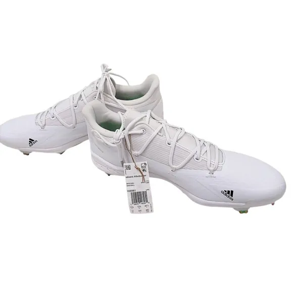 Adidas Adizero Afterburner Men's 14 Baseball Cleats White w Black NEW