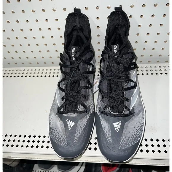 Adidas AdiZero Afterburner NWV Mens Metal Baseball Cleats Size 12 Black Gray