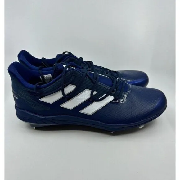 Adidas AdiZero Afterburner 8 Mens Metal Baseball Cleats Size 13 Navy Blue H00978