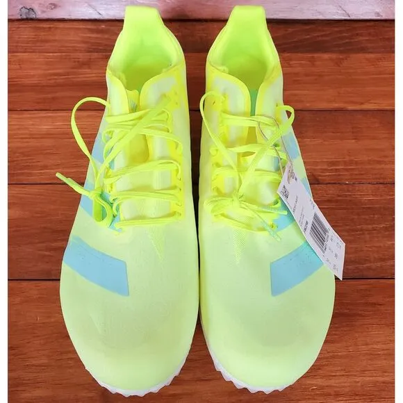 Adidas Adizero Avanti Cleats Men‎ Track &amp; Field Spikes Yellow Volt Lime 10.5 New