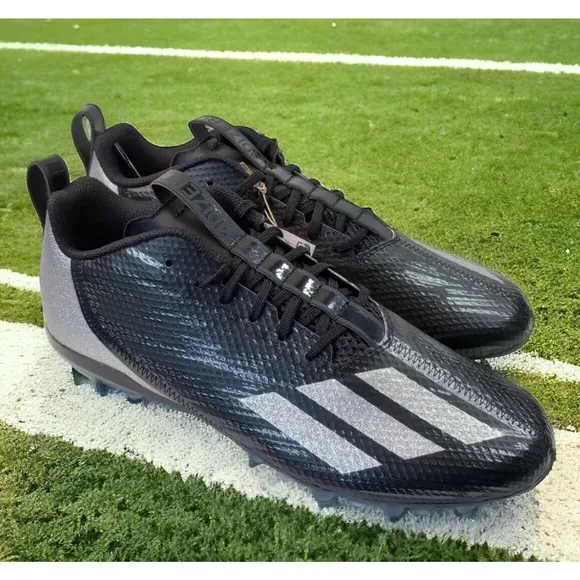 Adidas Adizero Black Gray Spark NFL Football Cleats GV9085 Mens 10 NEW Fast Ship