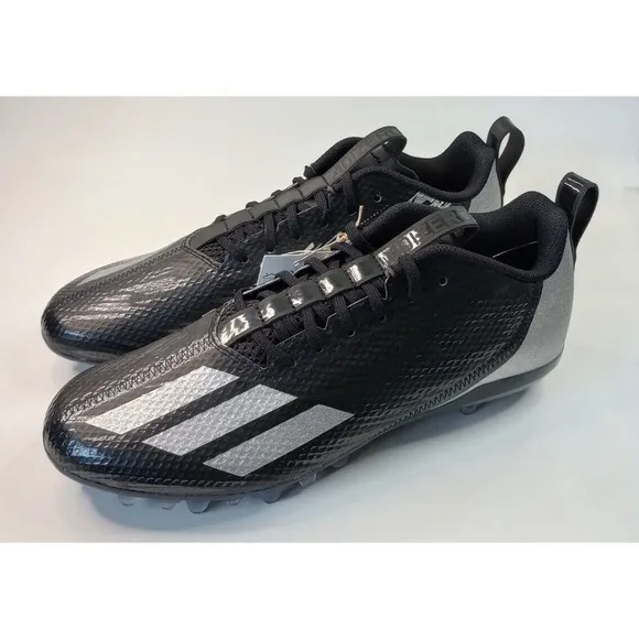 Adidas Adizero Black Gray Spark NFL Football Cleats GV9085 Mens 10 NEW Fast Ship