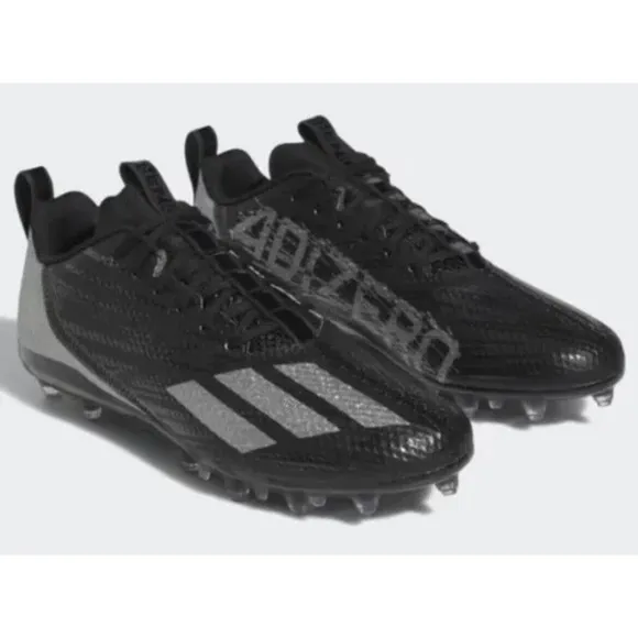 Adidas Adizero Black Gray Spark NFL Football Cleats GV9085 Mens 10 NEW Fast Ship