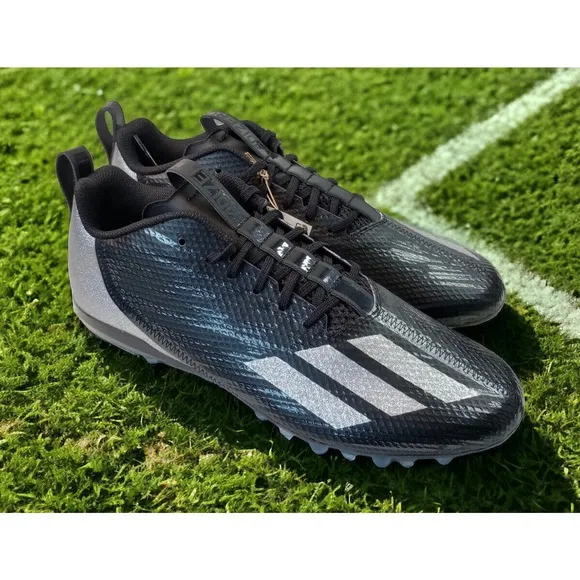 Adidas Adizero Black Gray Spark NFL Football Cleats GV9085 Mens 10 NEW Fast Ship