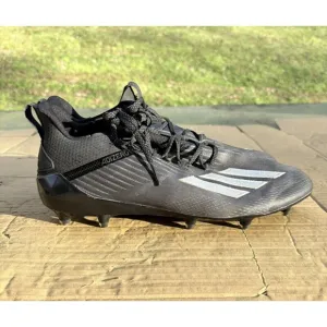 Adidas Adizero Burner Men’s Football Cleats – Black/Metallic Silver (Size 14 US)