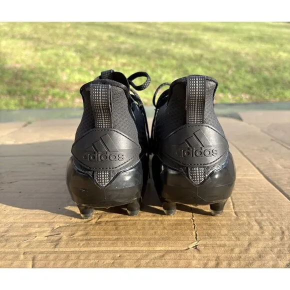 Adidas Adizero Burner Men’s Football Cleats – Black/Metallic Silver (Size 14 US)