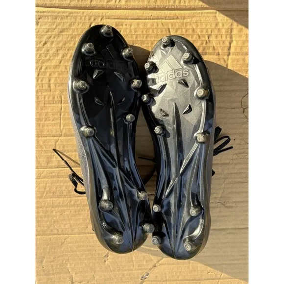 Adidas Adizero Burner Men’s Football Cleats – Black/Metallic Silver (Size 14 US)