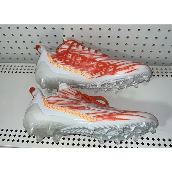 Adidas AdiZero Elite Mens Football Cleats Size 12.5 White Orange HP8748