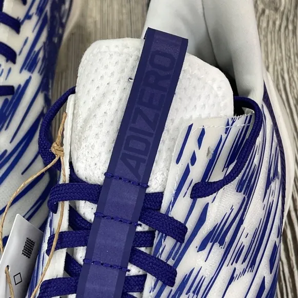 Adidas Adizero Football Cleat College Purple Cloud White Mens 14 GZ6914