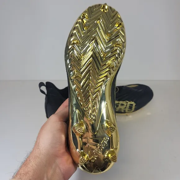 Adidas Adizero Football Cleats Mens Size 10 Black Metallic Gold GX4051 New Shoes