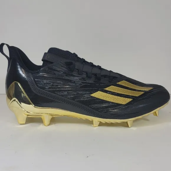 Adidas Adizero Football Cleats Mens Size 10 Black Metallic Gold GX4051 New Shoes