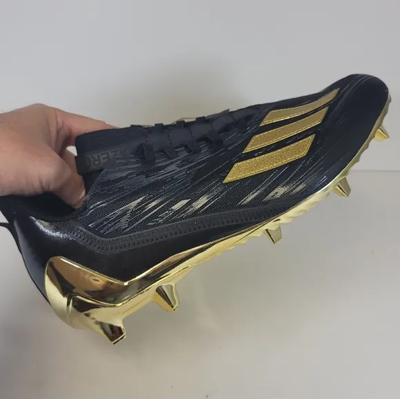 Adidas Adizero Football Cleats Mens Size 10 Black Metallic Gold GX4051 New Shoes