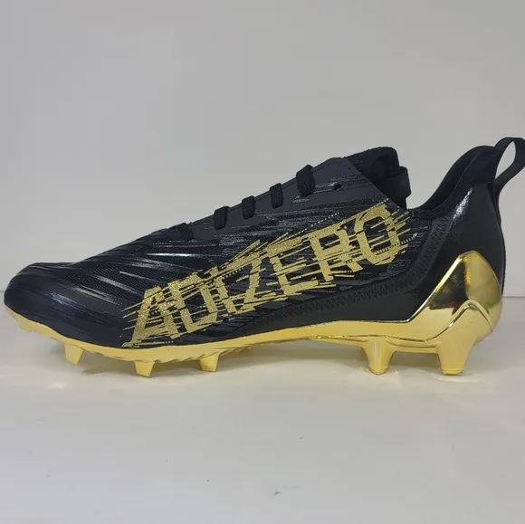 Adidas Adizero Football Cleats Mens Size 10 Black Metallic Gold GX4051 New Shoes
