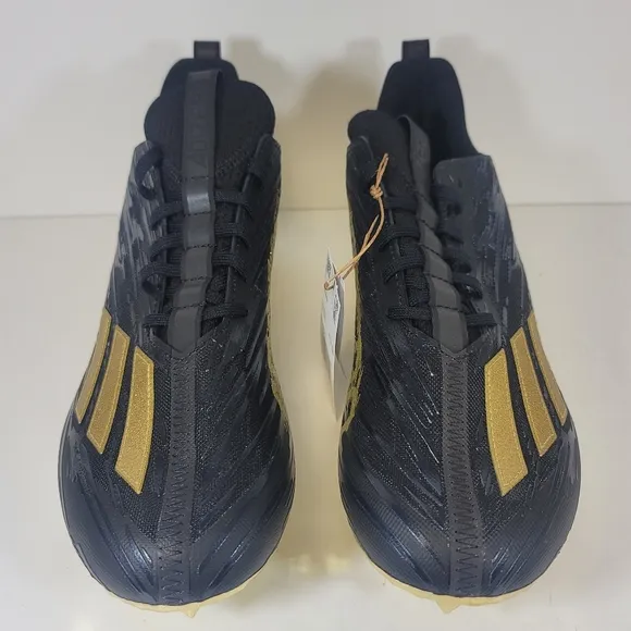Adidas Adizero Football Cleats Mens Size 10 Black Metallic Gold GX4051 New Shoes