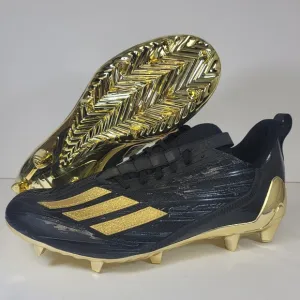 Adidas Adizero Football Cleats Mens Size 10 Black Metallic Gold GX4051 New Shoes