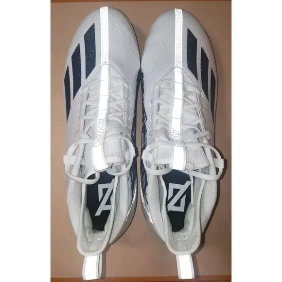 ADIDAS ADIZERO FOOTBALL CLEATS MEN'S SIZE 15 WHITE/BLUE HP8756 NEW