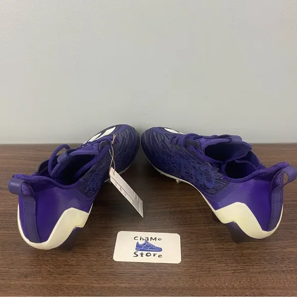 Adidas Adizero Football Cleats Purple White Shoes HP8751 Promo Mens Size 12.5