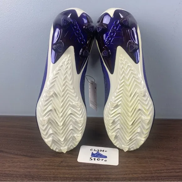 Adidas Adizero Football Cleats Purple White Shoes HP8751 Promo Mens Size 12.5