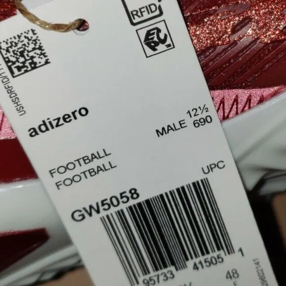 Adidas AdiZero Football Cleats Red GW5058 Men's sizes 9 &amp; 13 NEW