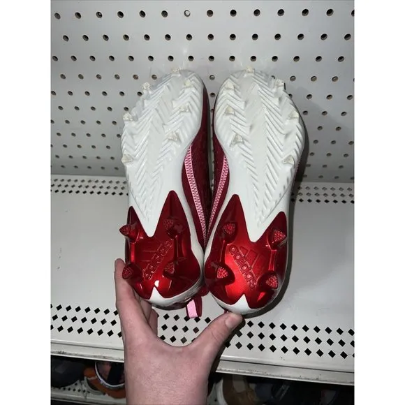 Adidas AdiZero Mens Football Cleats Size 9.5 Power Red White GW5058