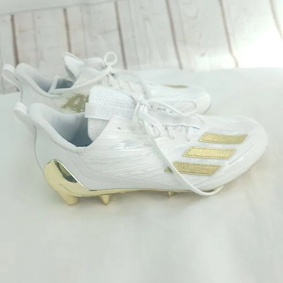 Adidas Adizero Men's Gold White GX5122 US Football Cleats Size 8.5