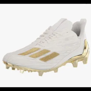 Adidas Adizero Men's Gold White GX5122 US Football Cleats Size 8.5