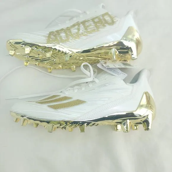 Adidas Adizero Men's Gold White GX5122 US Football Cleats Size 8.5