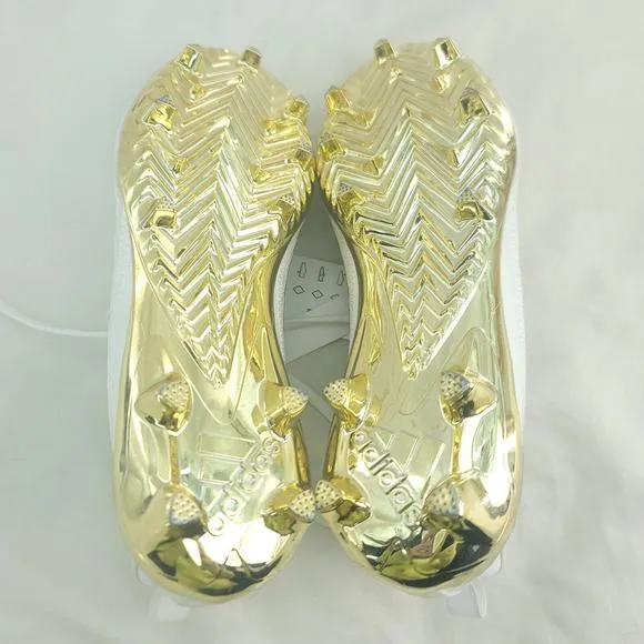 Adidas Adizero Men's Gold White GX5122 US Football Cleats Size 8.5