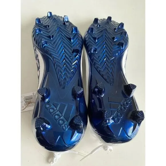 Adidas ADIZERO Men’s 11.5 PRIMEKNIT Low Top Football Cleats White Navy GV9624