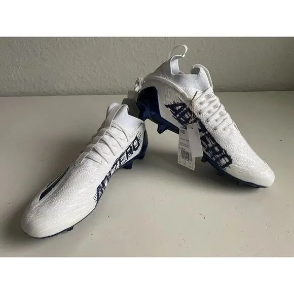 Adidas ADIZERO Men’s 11.5 PRIMEKNIT Low Top Football Cleats White Navy GV9624