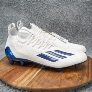 Adidas Adizero Primeknit White/Navy Blue Football Cleats Men's Size 13 GV9624