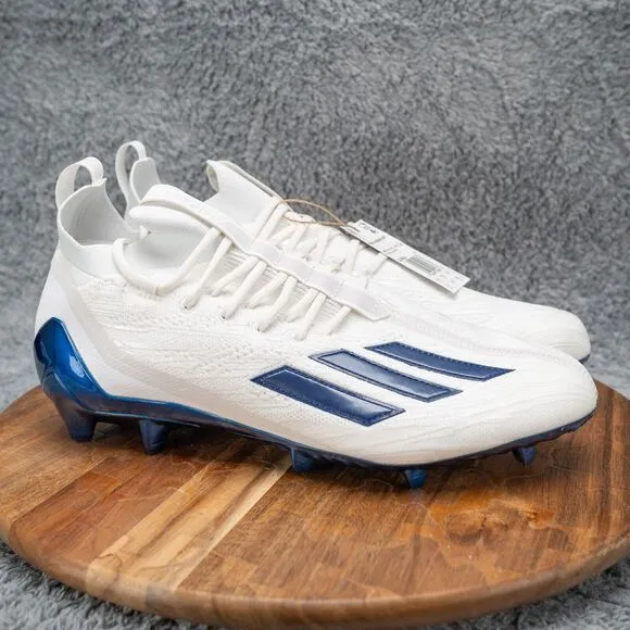 Adidas Adizero Primeknit White/Navy Blue Football Cleats Men's Size 13 GV9624