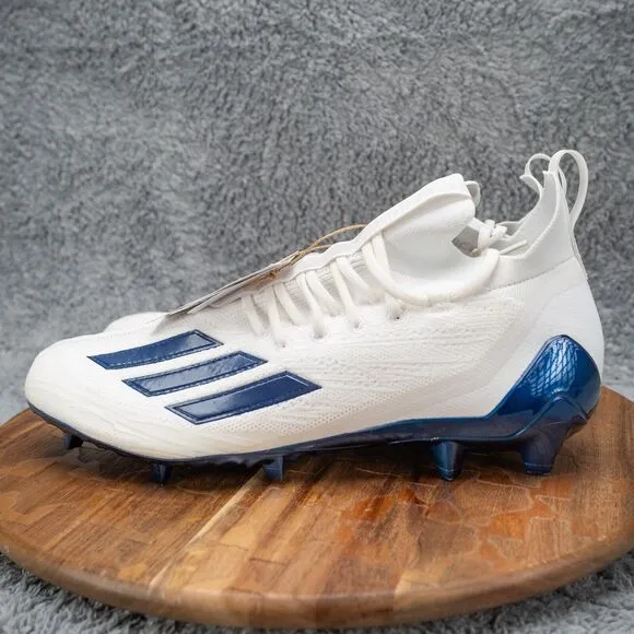 Adidas Adizero Primeknit White/Navy Blue Football Cleats Men's Size 13 GV9624