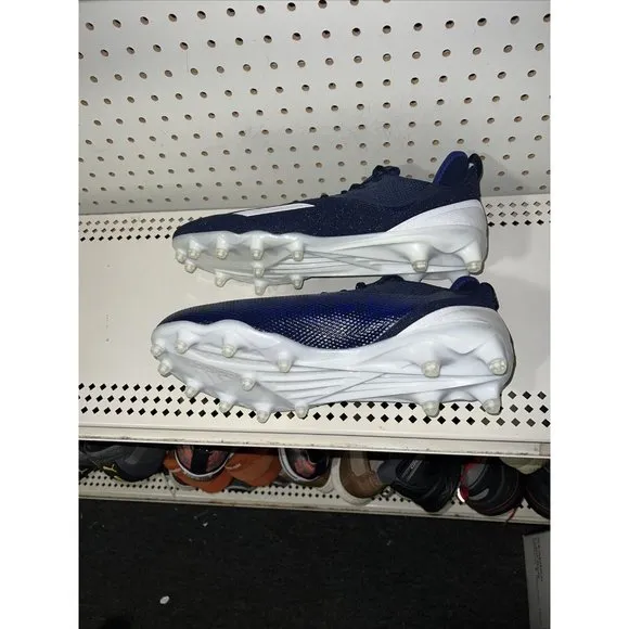 Adidas Adizero Scorch Mens Football Cleats Size 10 Navy Blue White FX4250