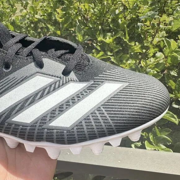 Adidas Adizero Spark Men's Football Cleats Black White CG6533 Size 9.5