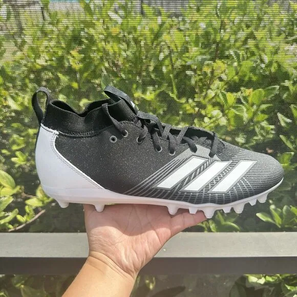 Adidas Adizero Spark Men's Football Cleats Black White CG6533 Size 9.5