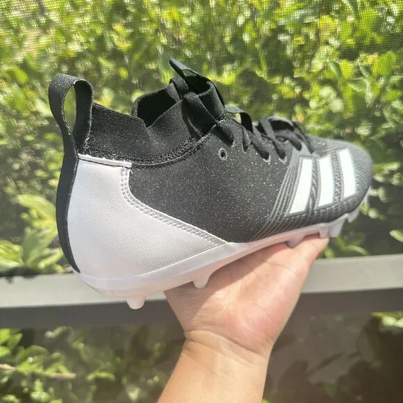 Adidas Adizero Spark Men's Football Cleats Black White CG6533 Size 9.5