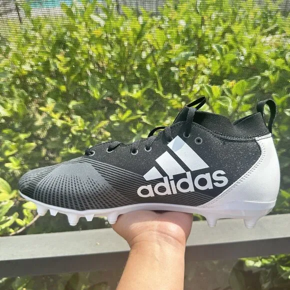 Adidas Adizero Spark Men's Football Cleats Black White CG6533 Size 9.5