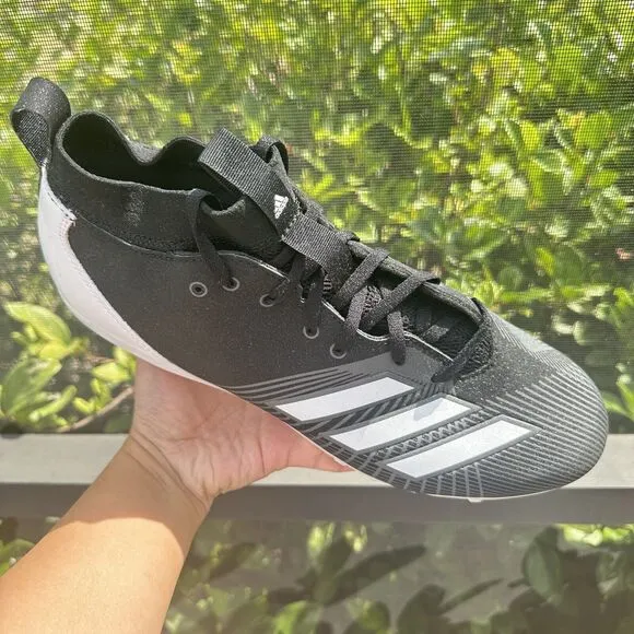 Adidas Adizero Spark Men's Football Cleats Black White CG6533 Size 9.5