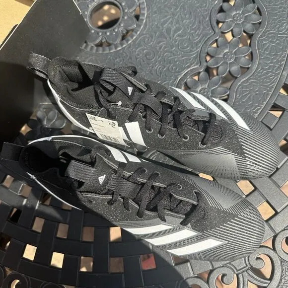 Adidas Adizero Spark Men's Football Cleats Black White CG6533 Size 9.5