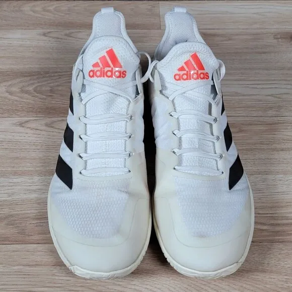 adidas Adizero Ubersonic Tennis Shoes Mens Size 13 White Black Athletic FZ4880