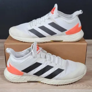 adidas Adizero Ubersonic Tennis Shoes Mens Size 13 White Black Athletic FZ4880