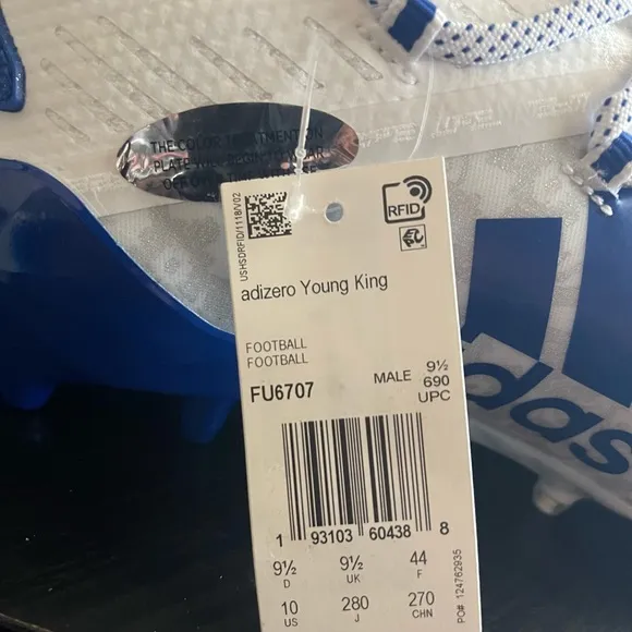 Adidas Adizero “Young King” Football Cleats Men’s Sizes 9.5 &amp; 10 FU6707 NEW