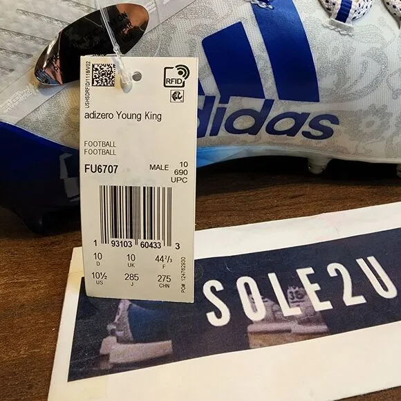Adidas Adizero “Young King” Football Shoes FU6707 Men's Size 10.5 NWOB