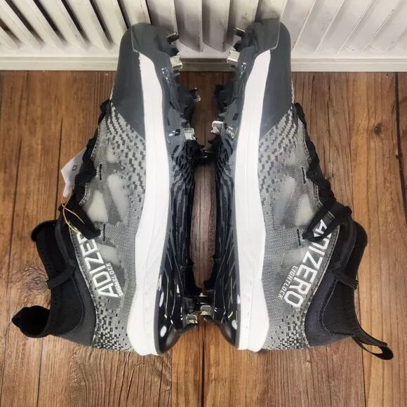 Adidas Adizero Afterburner NWV Mens Sz 8 Black Gray Metal Baseball Cleats GZ4580